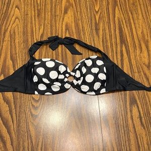 American Living Swimsuit Top Black and White Polka Dot  Size 14